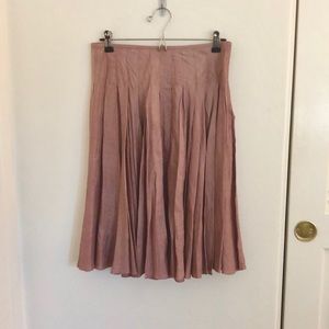 DKNY Silk Pleated Skirt